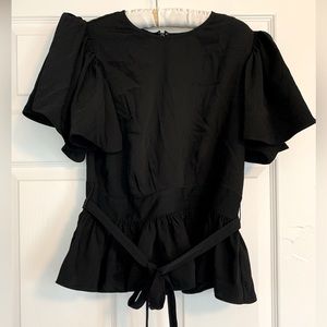 GUC Express black flutter sleeve blouse size medium